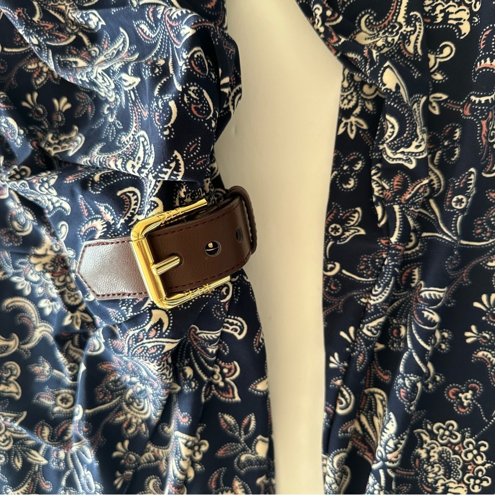 Lauren Ralph Lauren Women's Floral Buckle-Trim Jersey Off the Shoulder Dress 14 - Picture 11 of 16